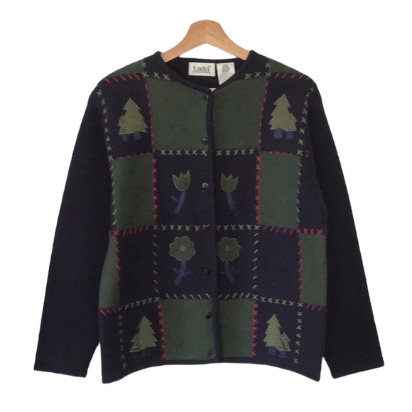 Vintage Sweaters - Vintage Cottagecore Wool Cardigan Sweater, size S